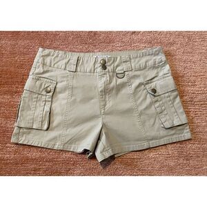 Los Angeles Sixty-Six Cargo Women’s Khaki Cotton Stretch Shorts Size 9